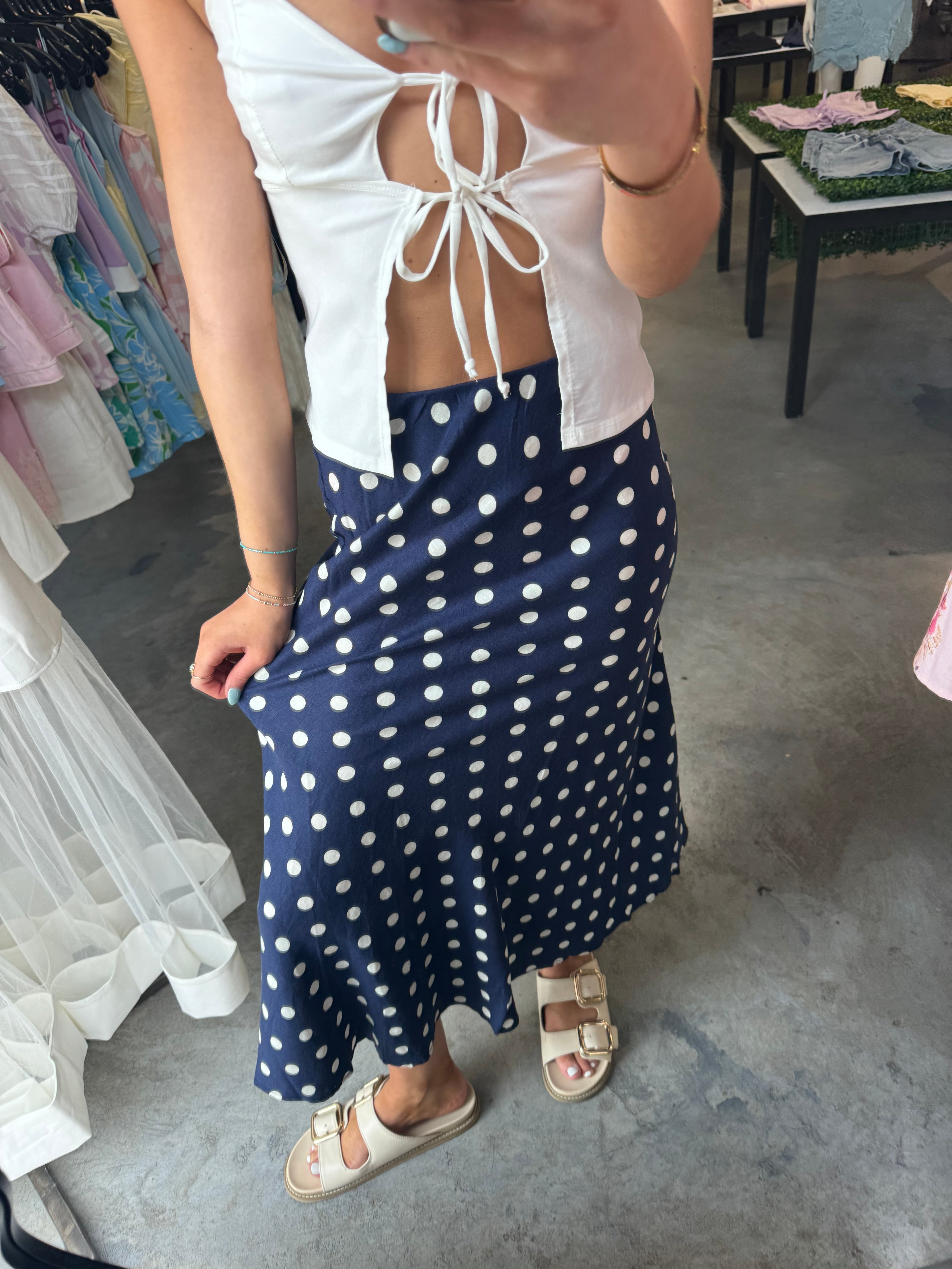 NAVY NIGHTS SKIRT