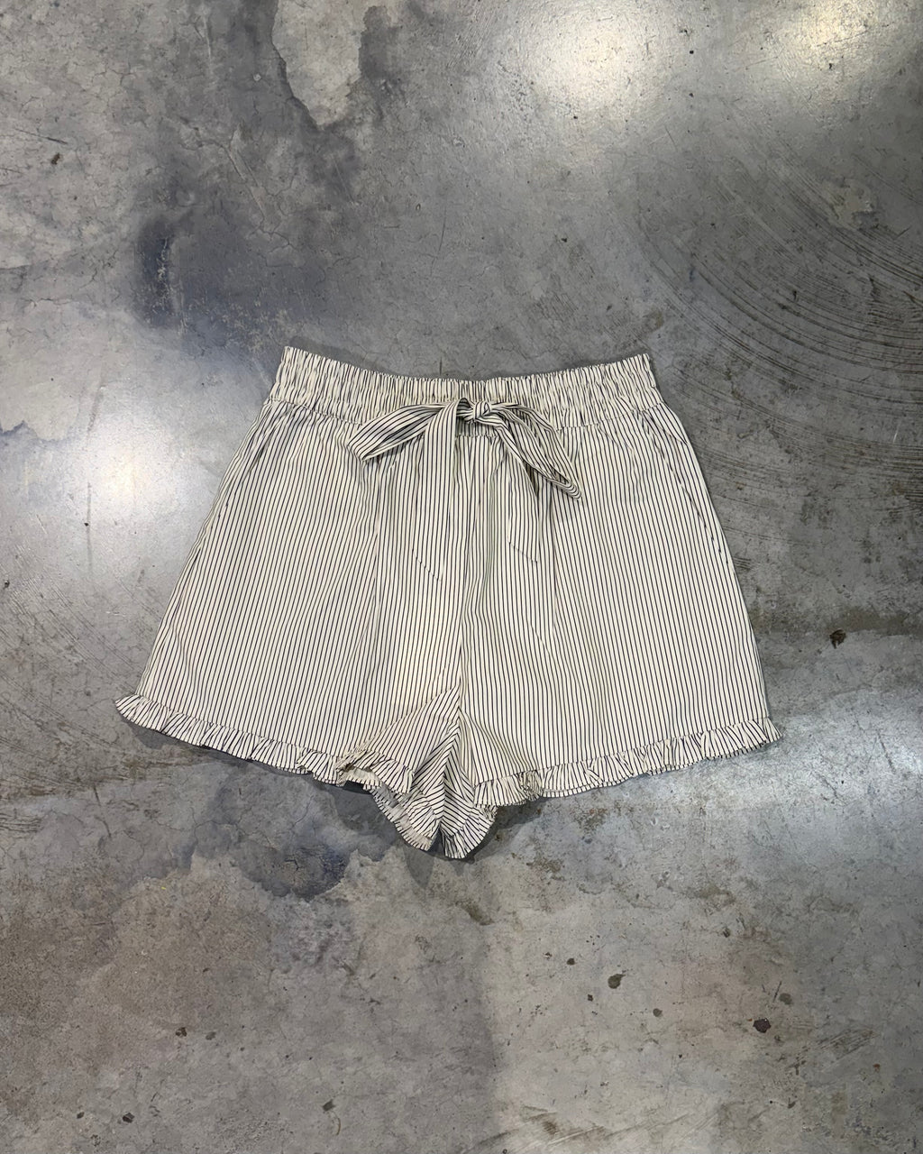 SALLY STRIPED TIE SHORTS