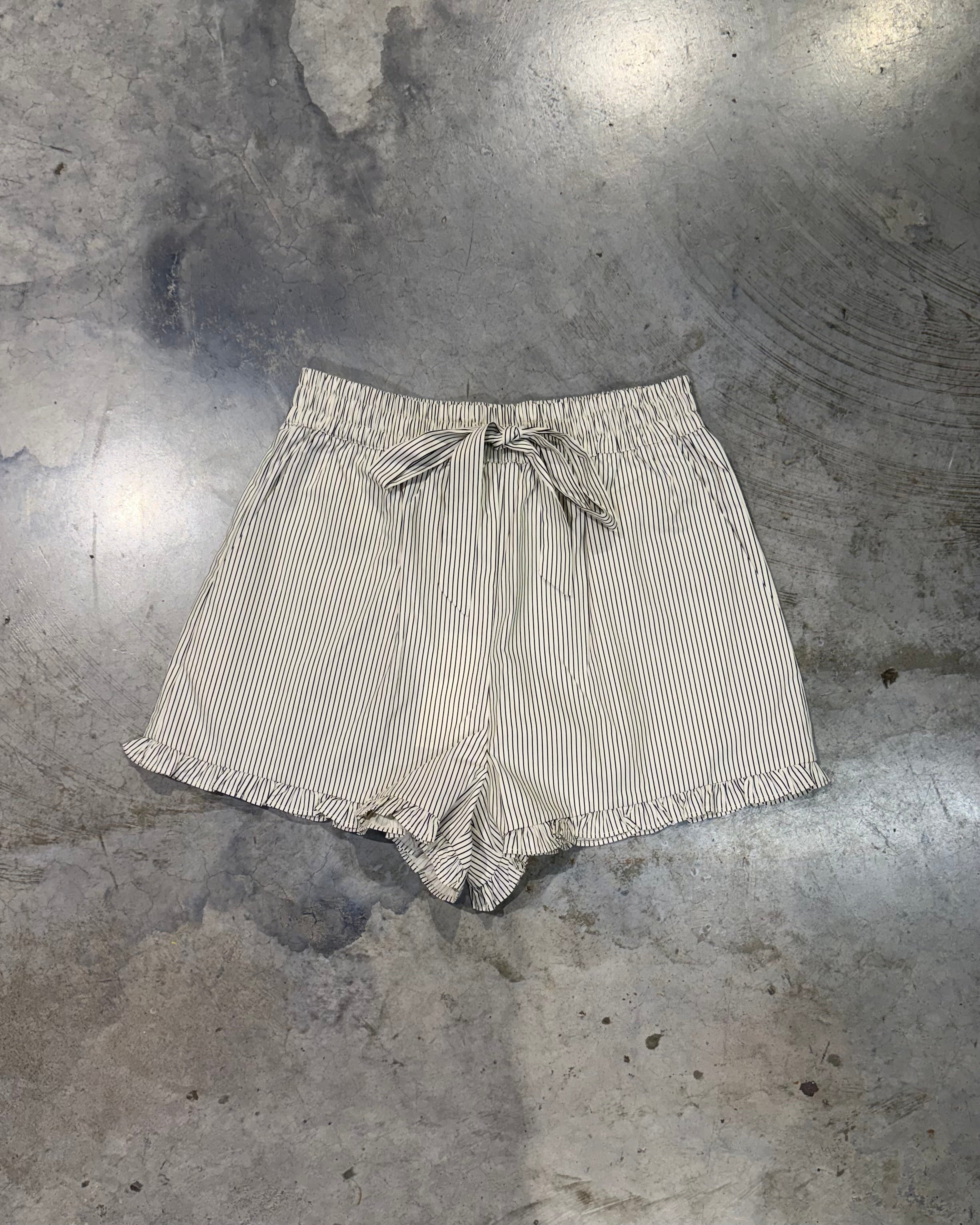 SALLY STRIPED TIE SHORTS
