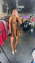 CHOCO HALTER DRESS
