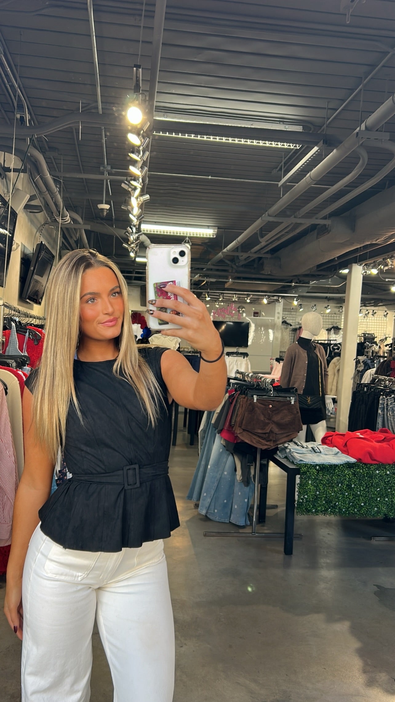 SAIGE SUEDE BELT TOP