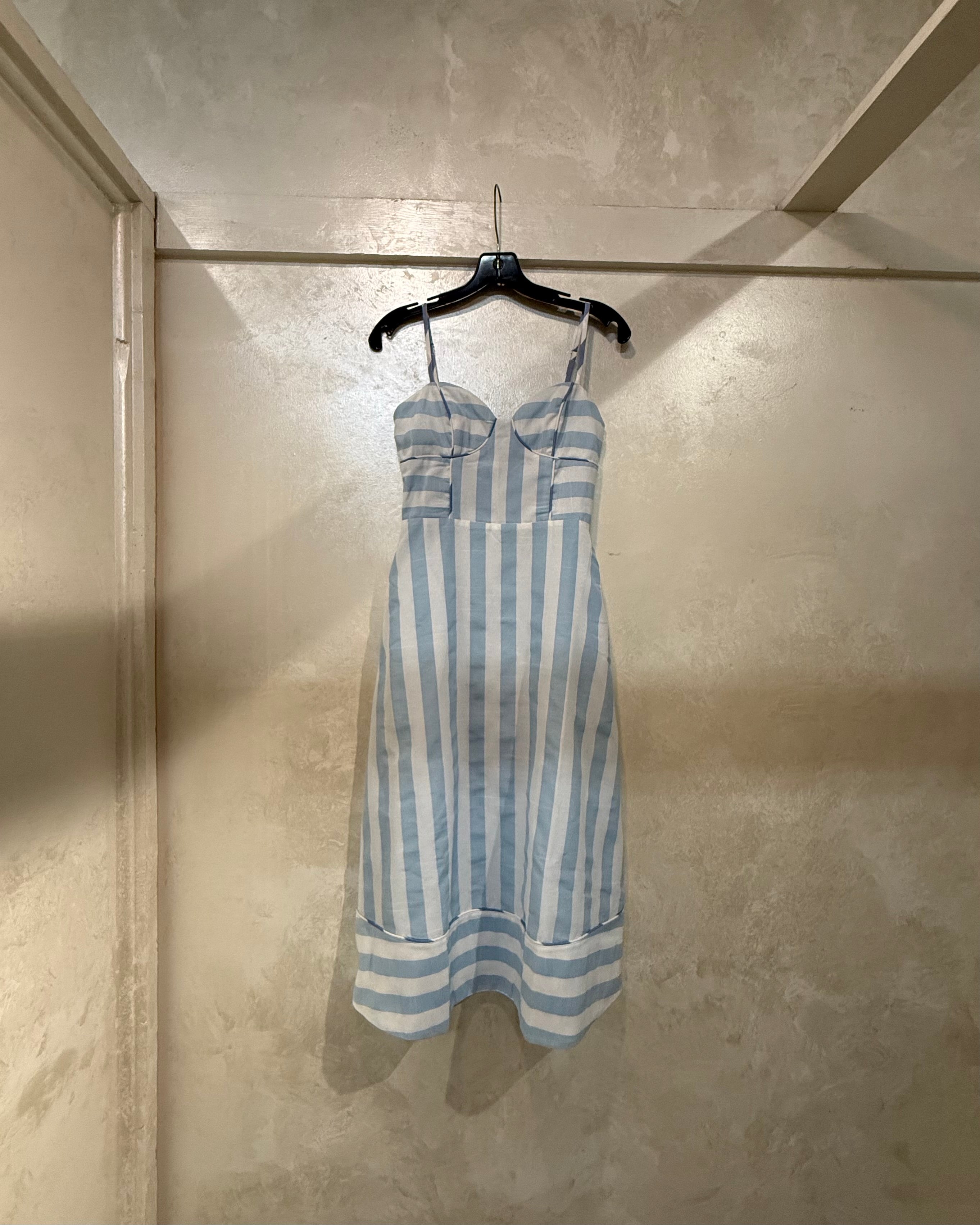 SUTTON STRIPE MIDI DRESS