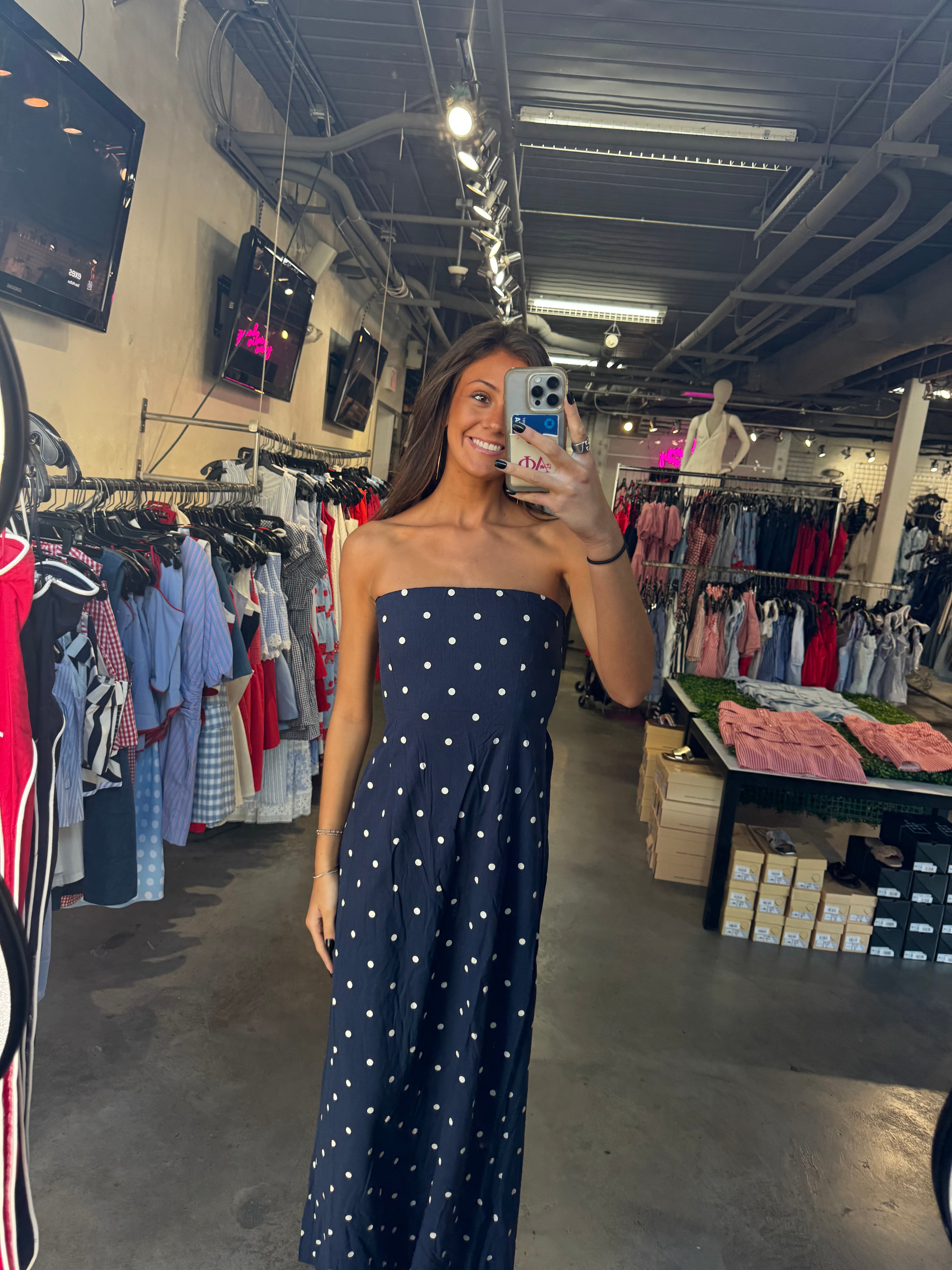 NAVY POLKA MAXI