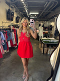 TOP STITCH MINI DRESS