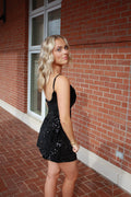 SARAH SEQUIN MINI DRESS