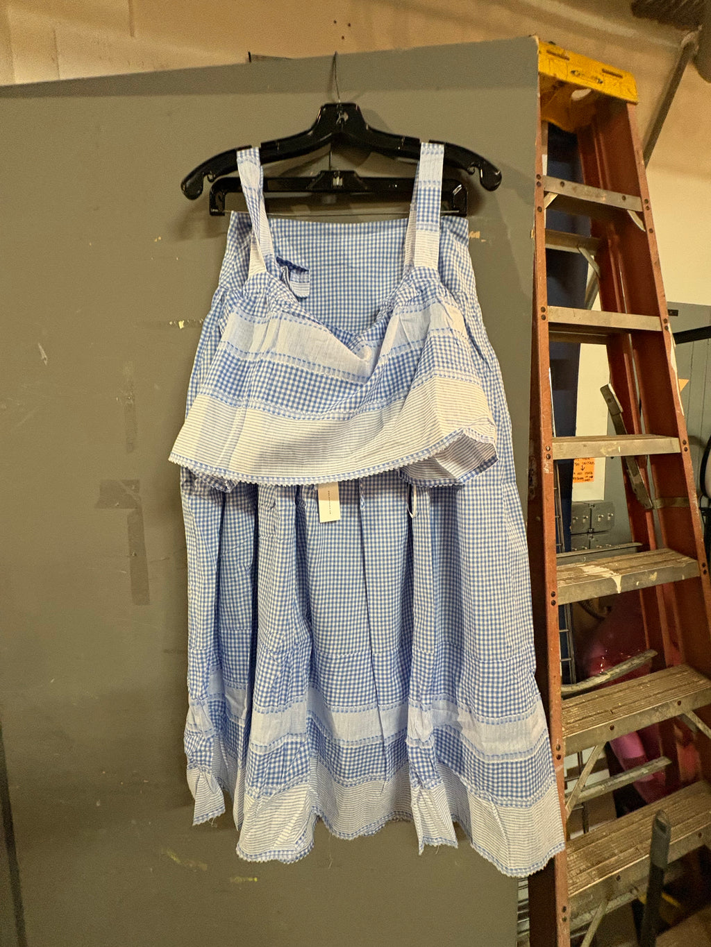 BLUE CHECK SKIRT