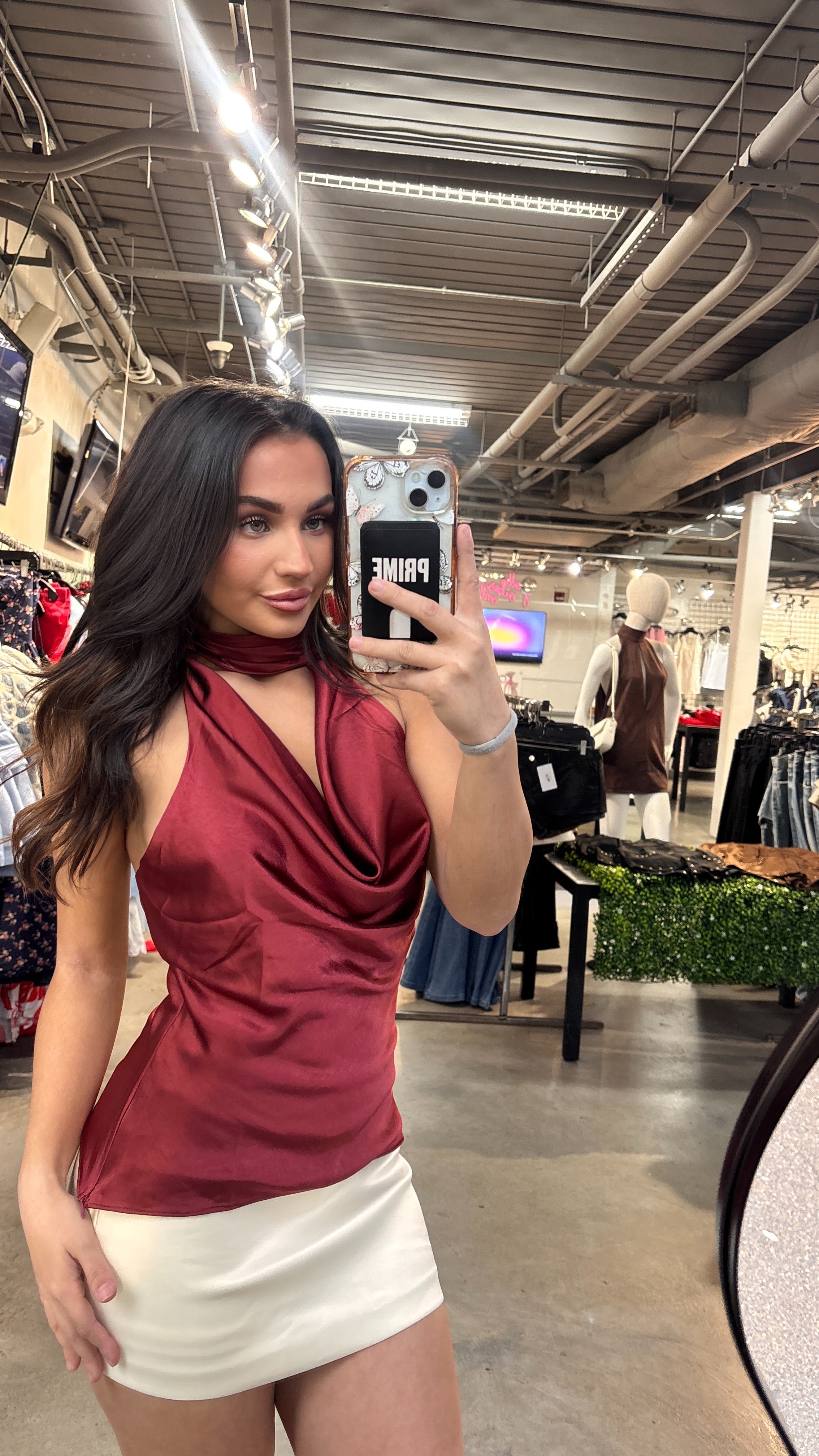 OPAL SATIN MINI SKIRT