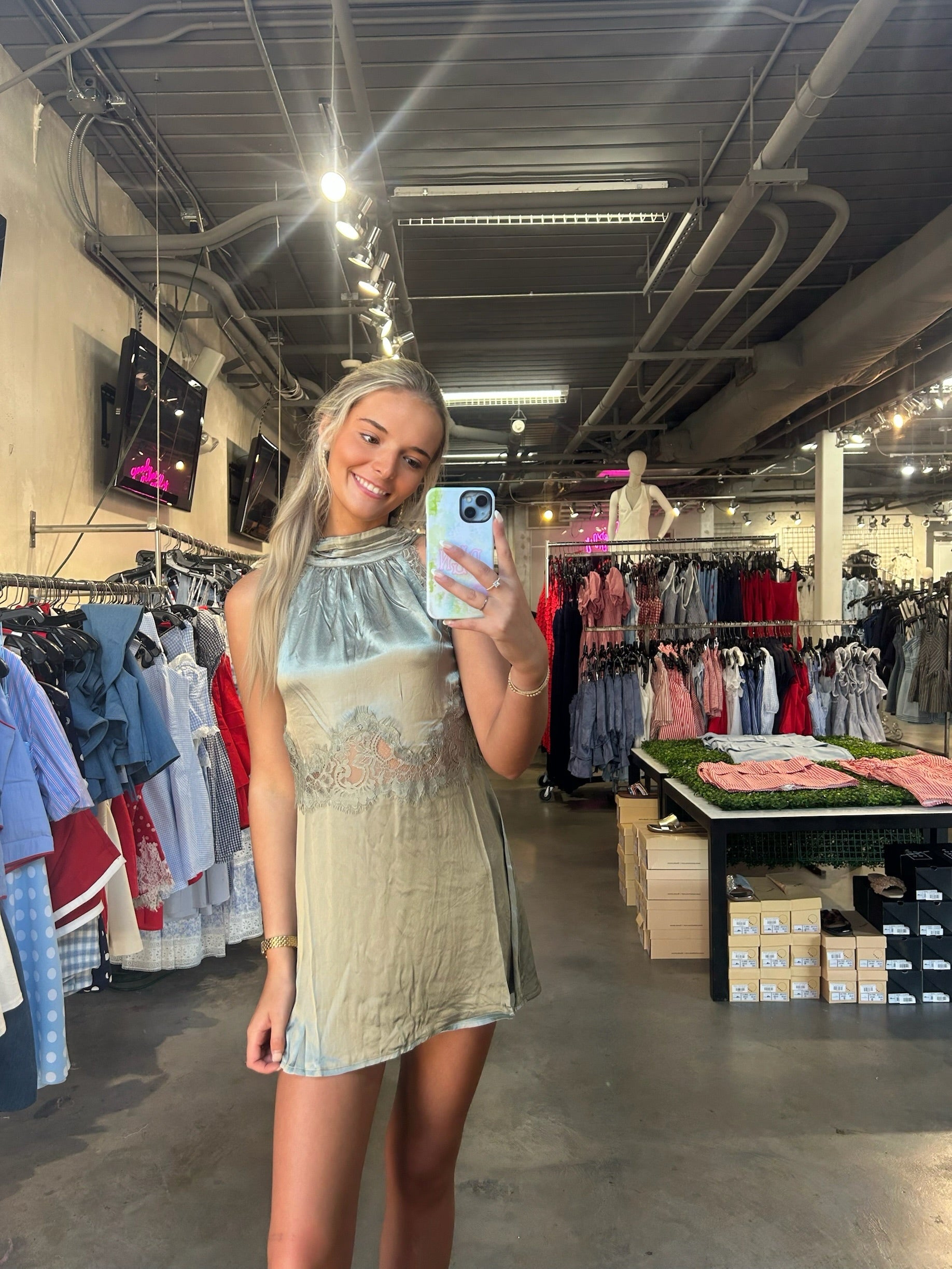 RAYE SATIN MINI DRESS