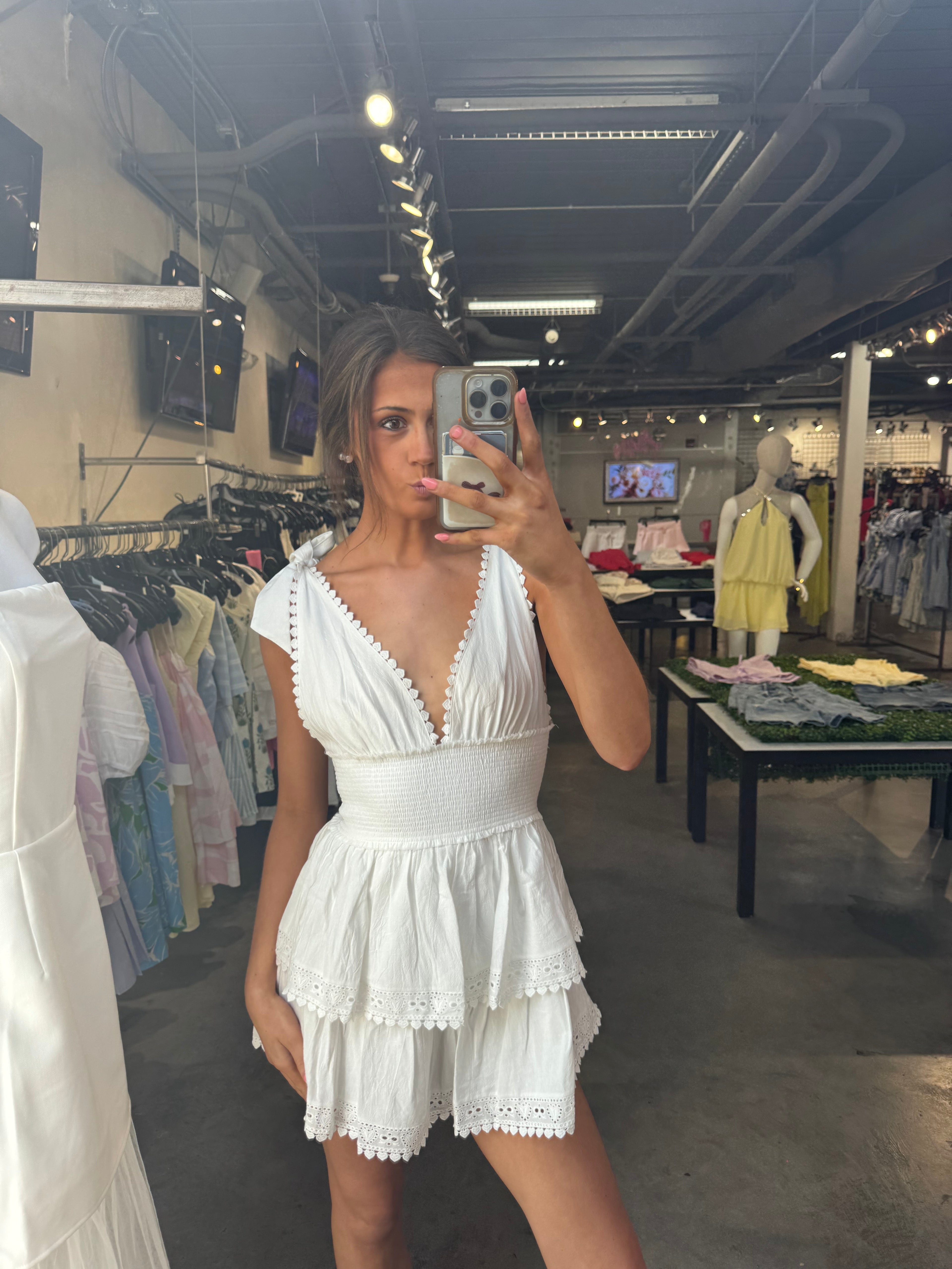 LOLA LACE MINI DRESS
