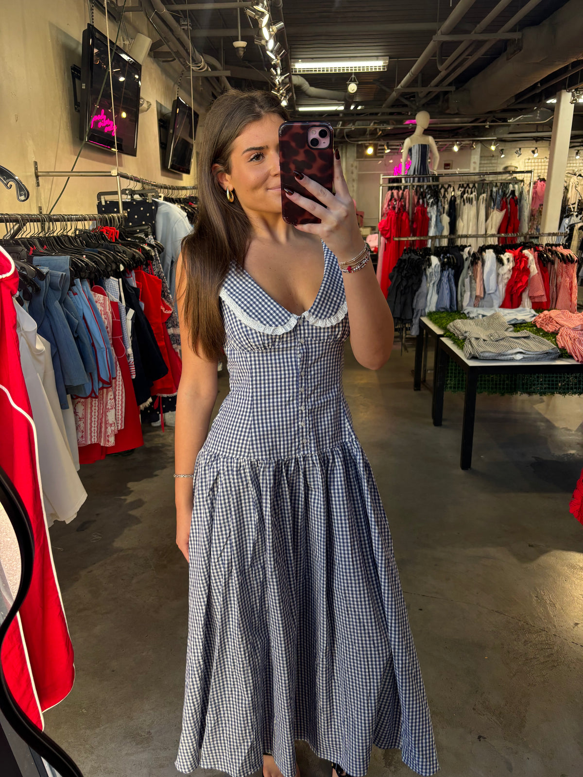 BLUEBELL GINGHAM MIDI