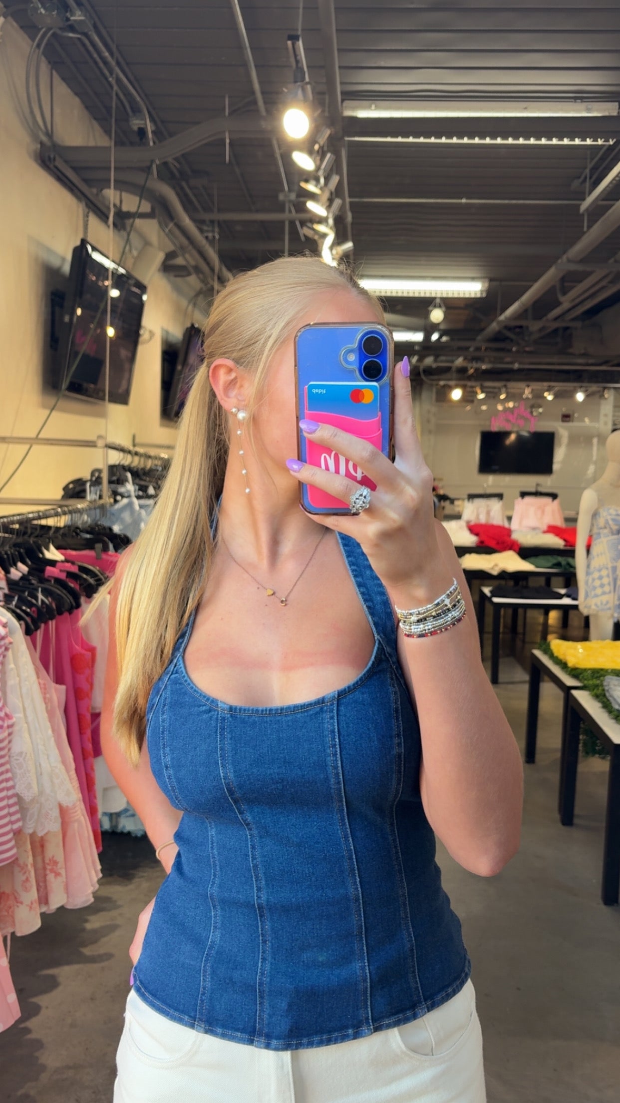 ALLAIRE DENIM TOP