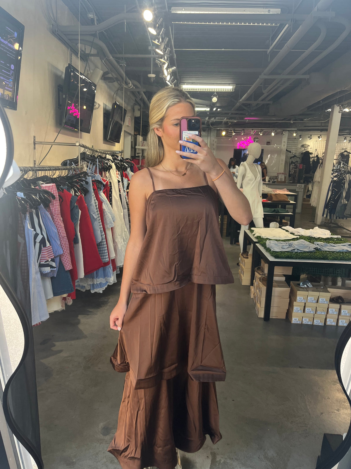OXFORD MOCHA DRESS