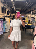 Ophelia mini smocked dress