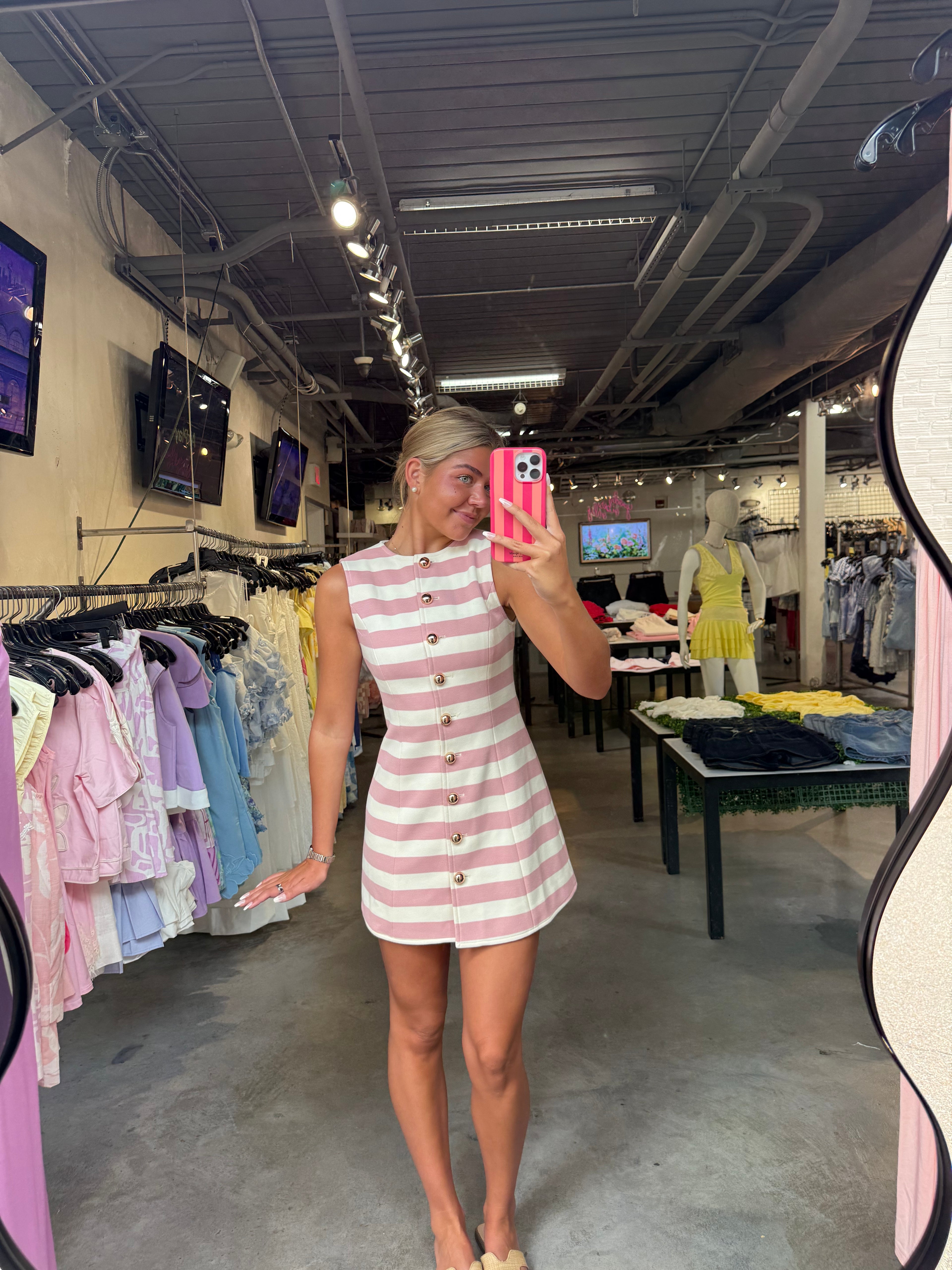 BLAIR STRIPED MINI DRESS