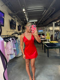 SKATER SATIN DRESS