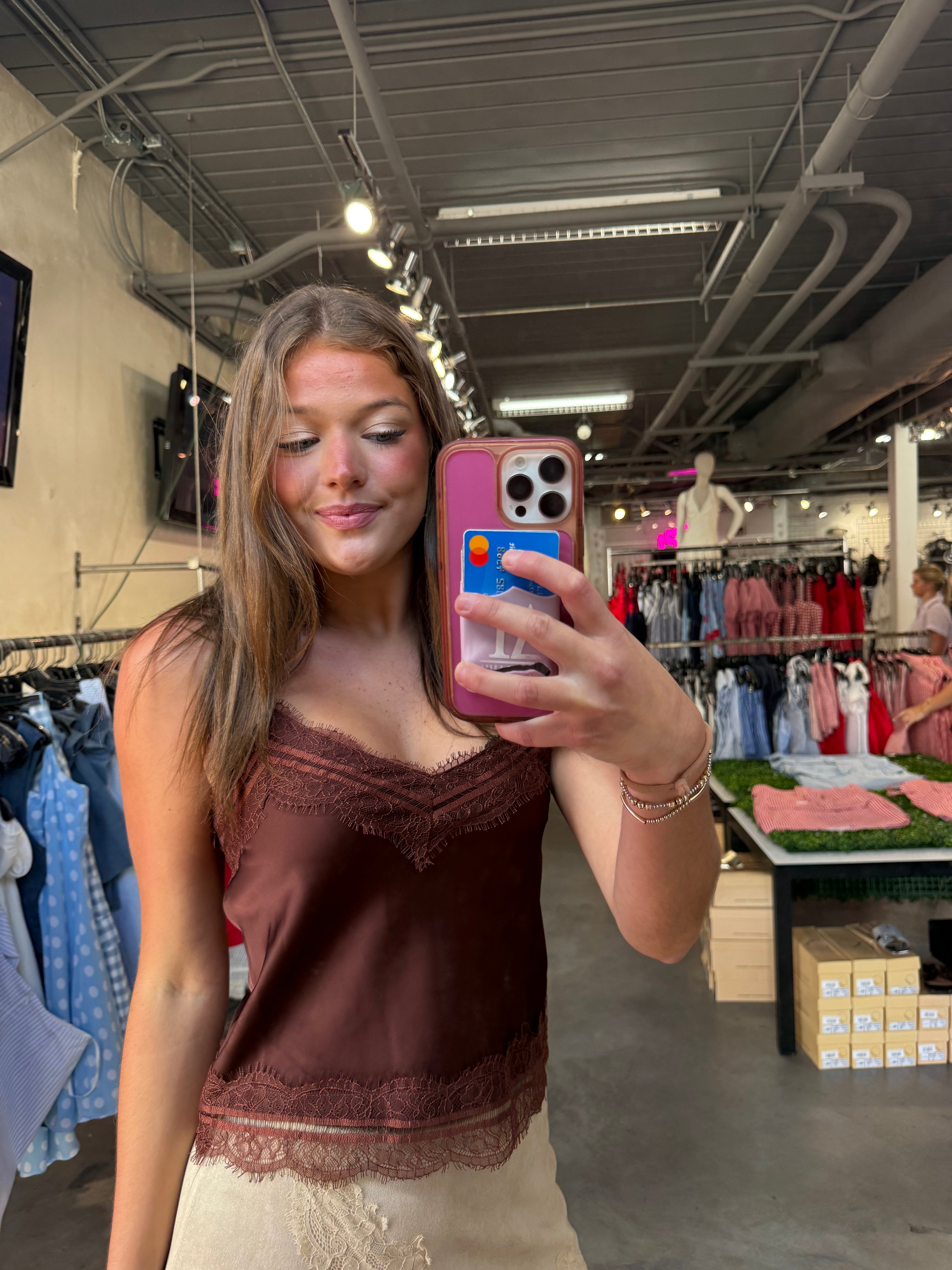 CYPRESS SATIN TOP