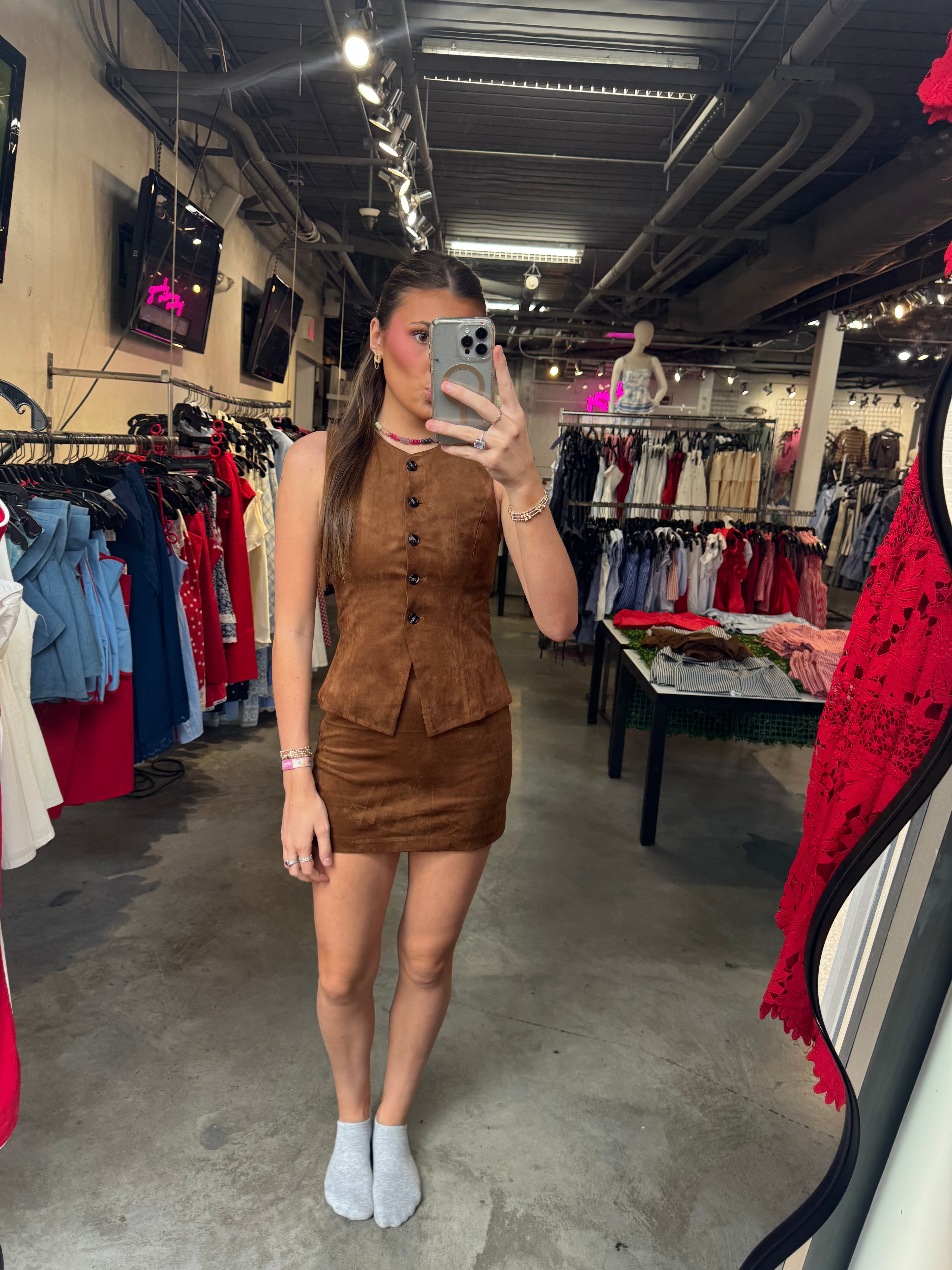 SADIE SUEDE TOP