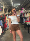 SADIE SUEDE SHORTS