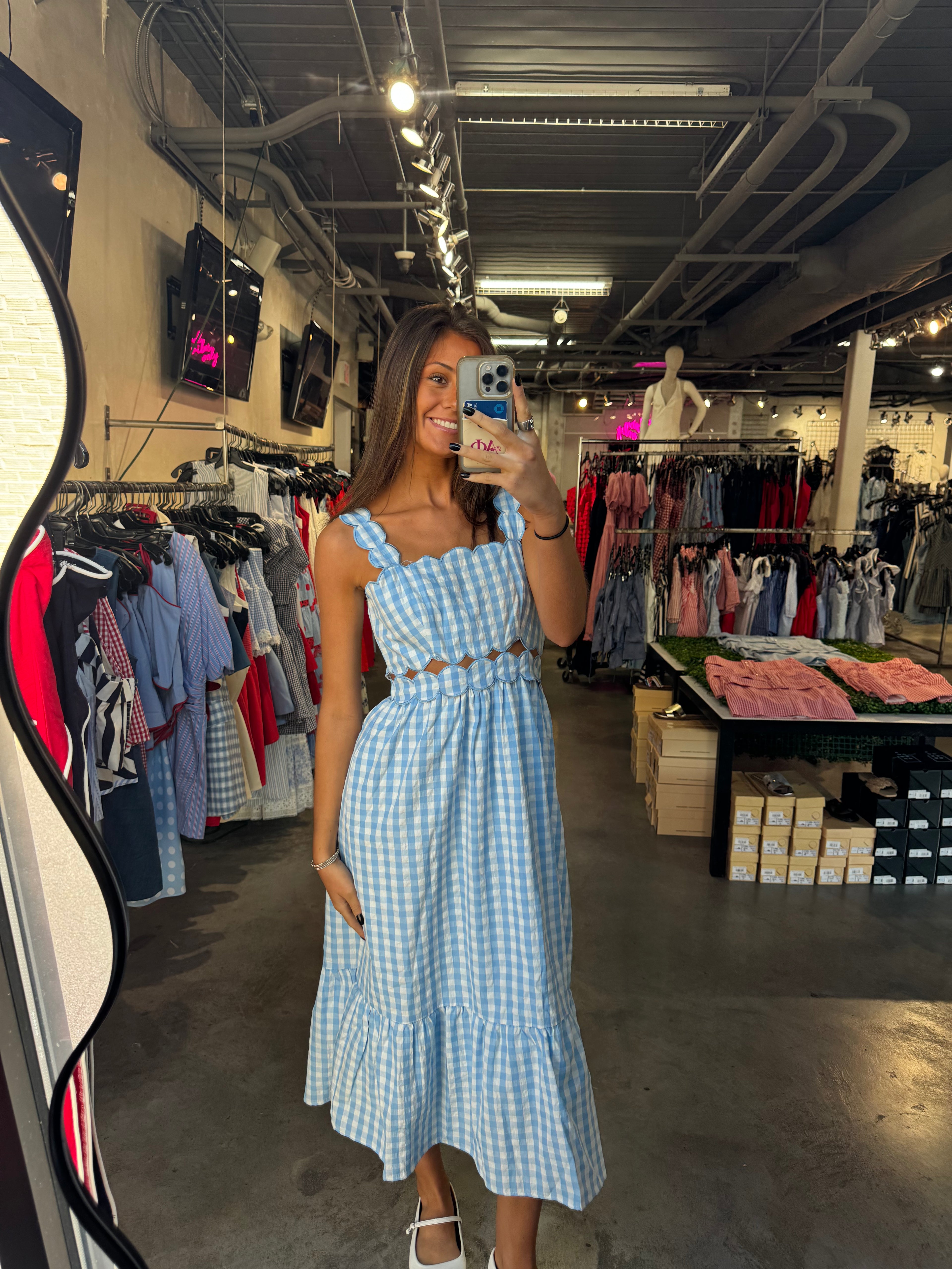 KICK OFF GINGHAM DRESS
