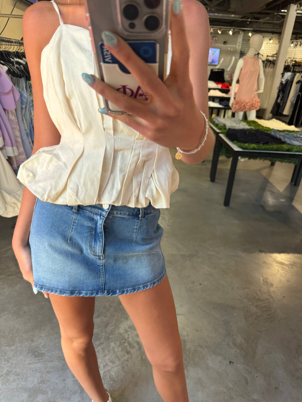 BROOKE MINI DENIM SKORT