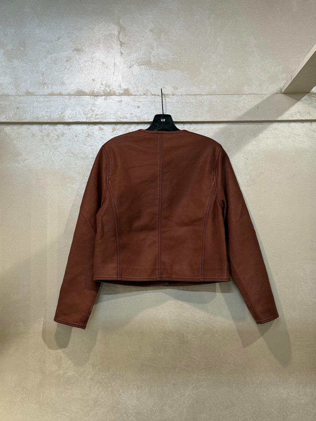 WASHED ROSE LEATHER JACKET