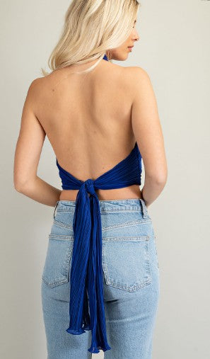 DAHLIA TIE BACK HALTER TOP