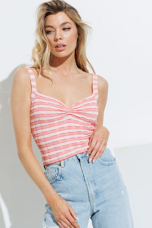 PENNIE TEXTURED SWEETHEART TANK