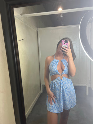 LEAVES FROM THE VINE TWIST FRONT DRESS