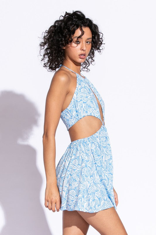 LEAVES FROM THE VINE TWIST FRONT DRESS